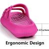imageWeweya Sandals for Women and Men  Pillow Slippers  Double Buckle Adjustable Slides  EVA Flat SandalsHot Pink