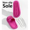 imageWeweya Sandals for Women and Men  Pillow Slippers  Double Buckle Adjustable Slides  EVA Flat SandalsHot Pink