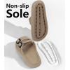 imageWeweya Sandals for Women and Men  Pillow Slippers  Double Buckle Adjustable Slides  EVA Flat SandalsKhaki