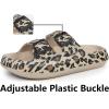 imageWeweya Sandals for Women and Men  Pillow Slippers  Double Buckle Adjustable Slides  EVA Flat SandalsLeopard
