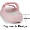 imageWeweya Sandals for Women and Men  Pillow Slippers  Double Buckle Adjustable Slides  EVA Flat SandalsLight Pink