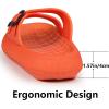 imageWeweya Sandals for Women and Men  Pillow Slippers  Double Buckle Adjustable Slides  EVA Flat SandalsOrange