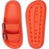 imageWeweya Sandals for Women and Men  Pillow Slippers  Double Buckle Adjustable Slides  EVA Flat SandalsOrange