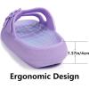 imageWeweya Sandals for Women and Men  Pillow Slippers  Double Buckle Adjustable Slides  EVA Flat SandalsPurple