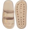 imageWeweya Sandals for Women and Men  Pillow Slippers  Double Buckle Adjustable Slides  EVA Flat SandalsTan