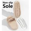 imageWeweya Sandals for Women and Men  Pillow Slippers  Double Buckle Adjustable Slides  EVA Flat SandalsTan