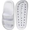 imageWeweya Sandals for Women and Men  Pillow Slippers  Double Buckle Adjustable Slides  EVA Flat SandalsWhite