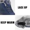 imageWeweya Womens Snow Boots Fur Lined Booties AntiSlip Ankle Boots Winter SneakersBlue