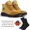 imageWeweya Womens Snow Boots Fur Lined Booties AntiSlip Ankle Boots Winter SneakersCamel