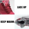imageWeweya Womens Snow Boots Fur Lined Booties AntiSlip Ankle Boots Winter SneakersRed