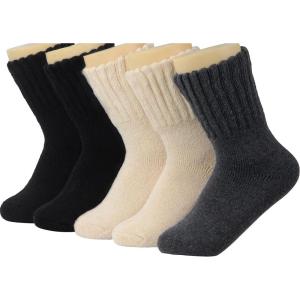 imageWeweya Boot Socks for Women  Thick Winter Socks  Knit Warm Socks  Gifts for WomenBlack  Black  Cream  Cream  Grey