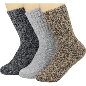 imageWeweya Boot Socks for Women  Thick Winter Socks  Knit Warm Socks  Gifts for WomenBlack  Brown  Grey