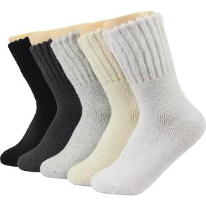 imageWeweya Boot Socks for Women  Thick Winter Socks  Knit Warm Socks  Gifts for WomenBlack  Dark Grey  Light Grey  White  Mikeyellow