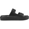 imageWeweya Platform Sandals for Women  Double Layer Slip On Sandals  Adjustable Buckle Casual SandalsBlack