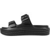 imageWeweya Platform Sandals for Women  Double Layer Slip On Sandals  Adjustable Buckle Casual SandalsBlack