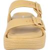 imageWeweya Platform Sandals for Women  Double Layer Slip On Sandals  Adjustable Buckle Casual SandalsBrown