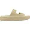 imageWeweya Platform Sandals for Women  Double Layer Slip On Sandals  Adjustable Buckle Casual SandalsKhaki