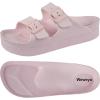 imageWeweya Arch Support Womens Sandals  Platform Recovery Sandals for Women  Adjustable Buckle SandalsPink