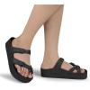 imageWeweya Womens Sandal with Arch Support  Adjustable Buckle Straps Beach Slides  Summer Lightweight Flip Flops SandalsBlack