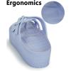 imageWeweya Womens Sandal with Arch Support  Adjustable Buckle Straps Beach Slides  Summer Lightweight Flip Flops SandalsLight Blue