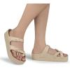 imageWeweya Womens Sandal with Arch Support  Adjustable Buckle Straps Beach Slides  Summer Lightweight Flip Flops SandalsLight Brown