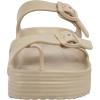 imageWeweya Womens Sandal with Arch Support  Adjustable Buckle Straps Beach Slides  Summer Lightweight Flip Flops SandalsLight Brown