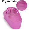 imageWeweya Womens Sandal with Arch Support  Adjustable Buckle Straps Beach Slides  Summer Lightweight Flip Flops SandalsRose