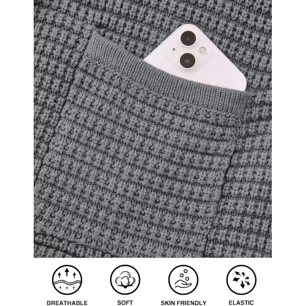 imagePRETTYGARDEN Open Front Cardigan Sweaters for Women Button Down Long Sleeve Casual Cute Knitted Shirts with PocketsGrey