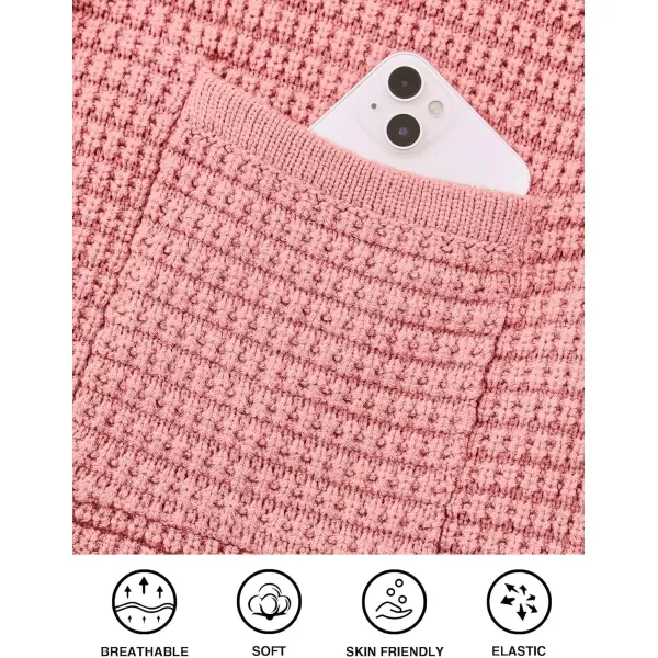 imagePRETTYGARDEN Open Front Cardigan Sweaters for Women Button Down Long Sleeve Casual Cute Knitted Shirts with PocketsPink