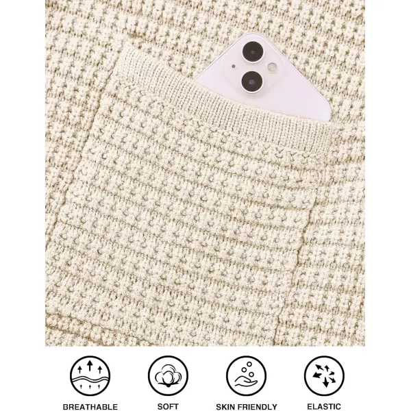imagePRETTYGARDEN Open Front Cardigan Sweaters for Women Button Down Long Sleeve Casual Cute Knitted Shirts with PocketsWhite