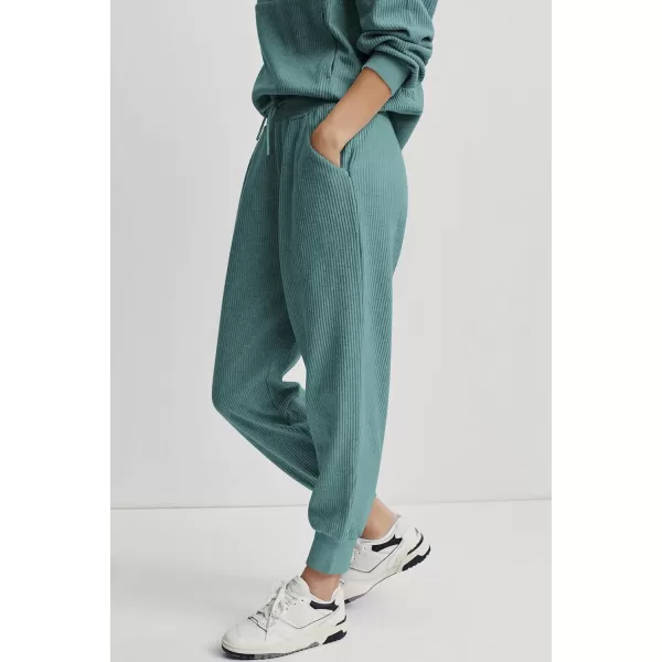 imagePRETTYGARDEN Womens 2 Piece Sweatsuits Set Long Sleeve Half Zip Pullover Sweatshirt Joggers Sweatpants Fall Outfits TracksuitFruit Green