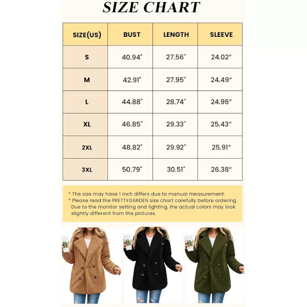 imagePRETTYGARDEN Womens 2023 Fashion Winter Coat Long Sleeve Lapel Zip Up Faux Shearling Shaggy Oversized Shacket JacketStyle Two Green