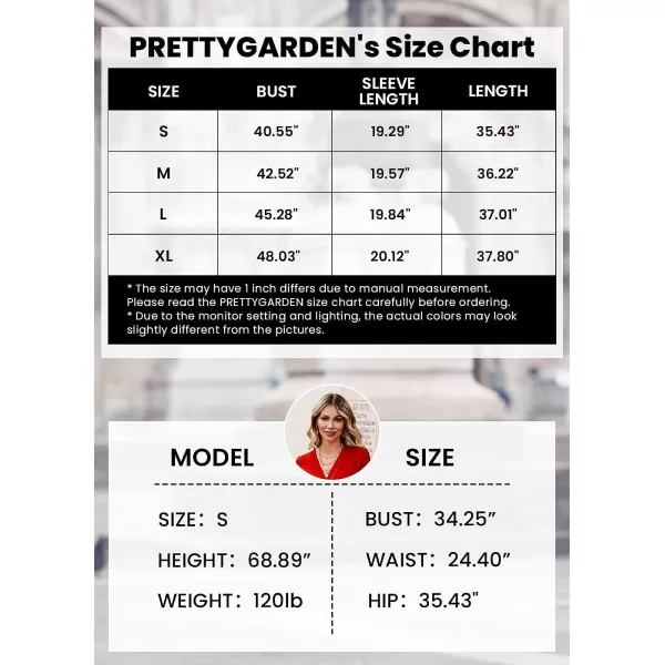 imagePRETTYGARDEN Womens 2023 Plaid Shacket Jacket Casual Button Wool Blend Winter Tartan Trench Coat With PocketsGreen