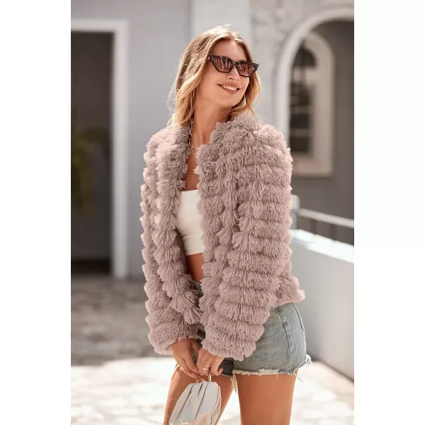 imagePRETTYGARDEN Womens 2023 Winter Coats Fashion Faux Fur Long Sleeve Fleece Shaggy Lightweight Fall Cropped Jacket OuterwearPRETTYGARDEN Womens 2023 Winter Coats Fashion Faux Fur Long Sleeve Fleece Shaggy Lightweight Fall Cropped Jacket Outerwear