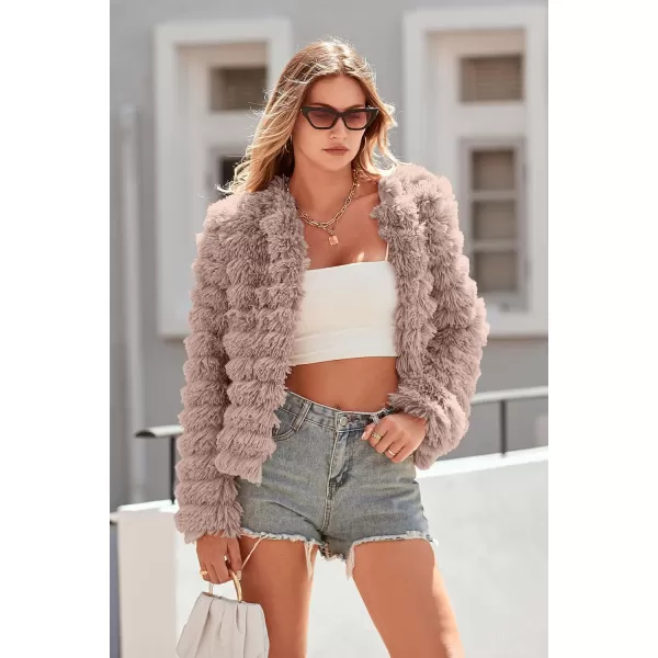 imagePRETTYGARDEN Womens 2023 Winter Coats Fashion Faux Fur Long Sleeve Fleece Shaggy Lightweight Fall Cropped Jacket OuterwearPRETTYGARDEN Womens 2023 Winter Coats Fashion Faux Fur Long Sleeve Fleece Shaggy Lightweight Fall Cropped Jacket Outerwear
