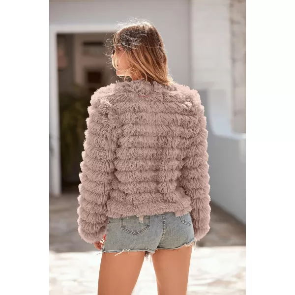 imagePRETTYGARDEN Womens 2023 Winter Coats Fashion Faux Fur Long Sleeve Fleece Shaggy Lightweight Fall Cropped Jacket OuterwearPRETTYGARDEN Womens 2023 Winter Coats Fashion Faux Fur Long Sleeve Fleece Shaggy Lightweight Fall Cropped Jacket Outerwear