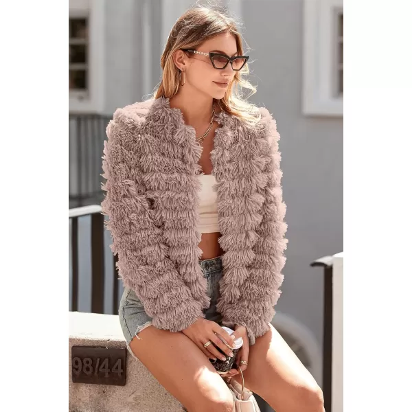imagePRETTYGARDEN Womens 2023 Winter Coats Fashion Faux Fur Long Sleeve Fleece Shaggy Lightweight Fall Cropped Jacket OuterwearPRETTYGARDEN Womens 2023 Winter Coats Fashion Faux Fur Long Sleeve Fleece Shaggy Lightweight Fall Cropped Jacket Outerwear