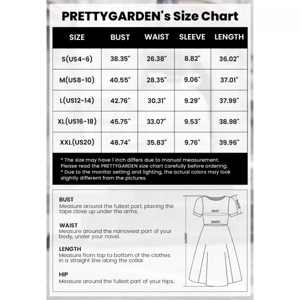 imagePRETTYGARDEN Womens 2024 Summer Short Dress V Neck Short Sleeve A Line Hollow Out Lace Ruffle Cute Casual Beach Party DressesLight Blue