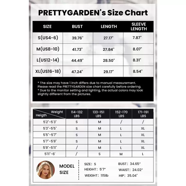 imagePRETTYGARDEN Womens Casual Summer Tops Ruffle Short Sleeve Mock Neck Fashion Floral Chiffon Blouse ShirtsDark Green