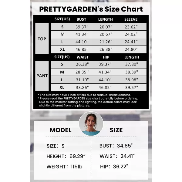 imagePRETTYGARDEN Womens Color Block 2 Piece Tracksuit Crewneck Long Sleeve Tops Long Sweatpants Outfits Lounge SetsFruit Green