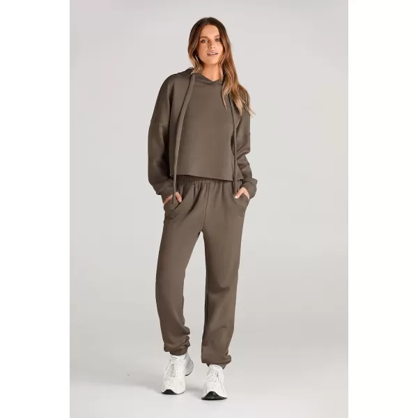 imagePRETTYGARDEN Womens Fall Two Piece Outfits Sweatsuits Set Long Sleeve Hoodies Sweatshirt Pullover Sweatpants Y2K TracksuitsArmy Green