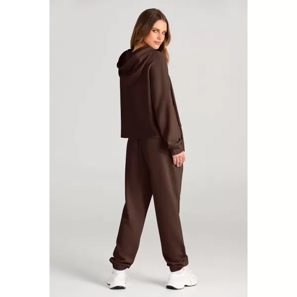imagePRETTYGARDEN Womens Fall Two Piece Outfits Sweatsuits Set Long Sleeve Hoodies Sweatshirt Pullover Sweatpants Y2K TracksuitsCoffee