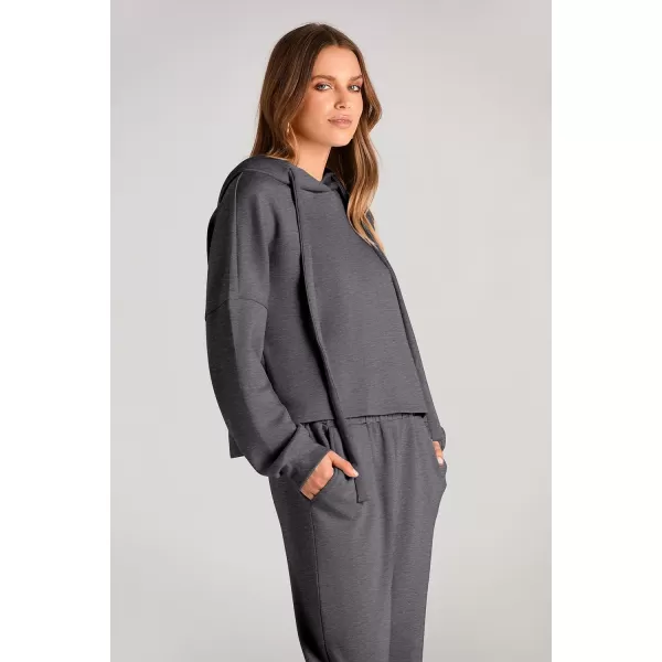 imagePRETTYGARDEN Womens Fall Two Piece Outfits Sweatsuits Set Long Sleeve Hoodies Sweatshirt Pullover Sweatpants Y2K TracksuitsDark Grey