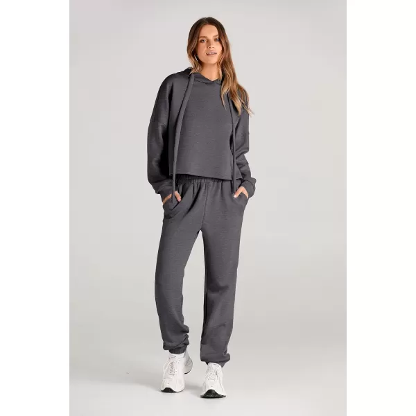 imagePRETTYGARDEN Womens Fall Two Piece Outfits Sweatsuits Set Long Sleeve Hoodies Sweatshirt Pullover Sweatpants Y2K TracksuitsDark Grey
