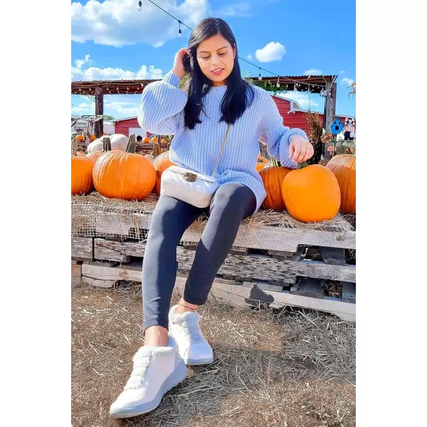 imagePRETTYGARDEN Womens Fashion Sweater Long Sleeve Casual Ribbed Knit Winter Clothes Pullover Sweaters Blouse TopSky Blue