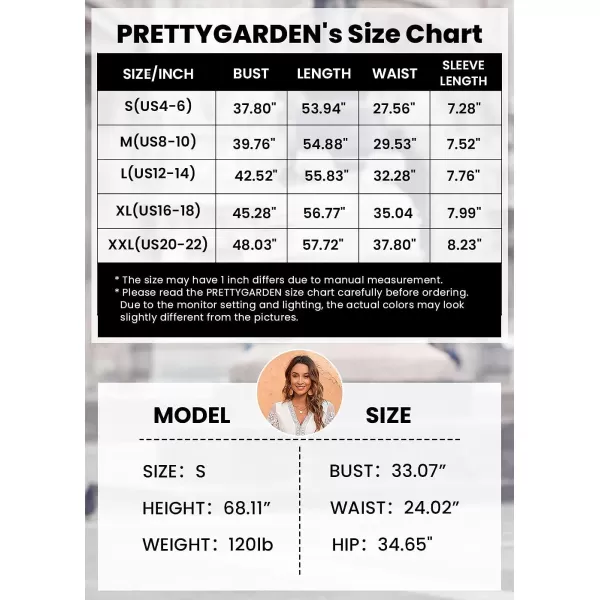 imagePRETTYGARDEN Womens Floral Lace Maxi Dress 2023 Short Sleeve V Neck Bridesmaid Wedding Evening Party DressesDark Green