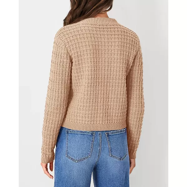 imagePRETTYGARDEN Womens Knit Cardigan Sweaters Casual Long Sleeve Open Front Button Down Trendy Jackets OuterwearKhaki