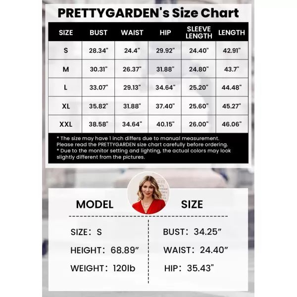 imagePRETTYGARDEN Womens Long Puff Sleeve Floral Midi Bodycon Dresses Square Neck Ruffle Mermaid Smocked DressRed Floral