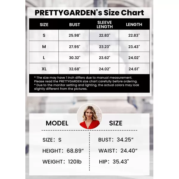 imagePRETTYGARDEN Womens Rib Knit Pullover Sweater Casual Long Puff Sleeve V Neck Solid Color Jumper Blouse TopsLight Camel