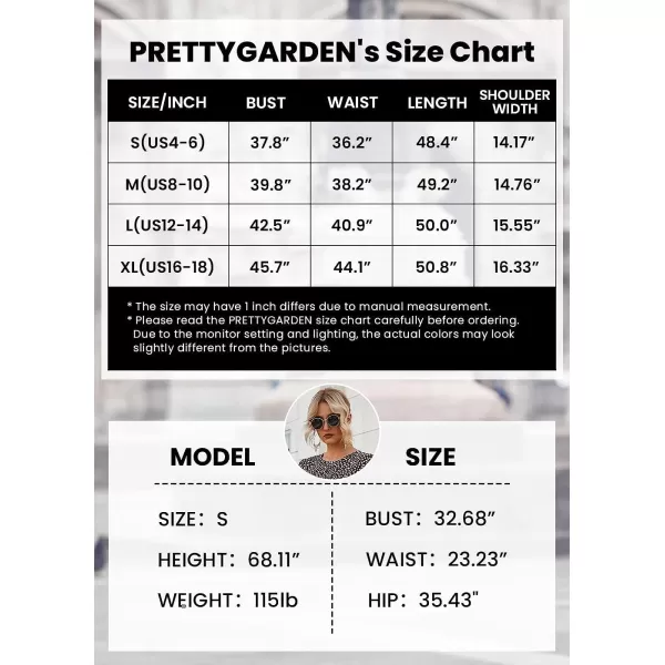 imagePRETTYGARDEN Womens Summer Casual Boho Dress Floral Print Ruffle Puff Sleeve High Waist Midi Beach DressesRed Orange Floral